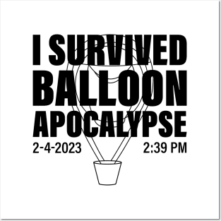 I Survived Balloon Apocalypse Funny Chinese Spy Surveillance Posters and Art